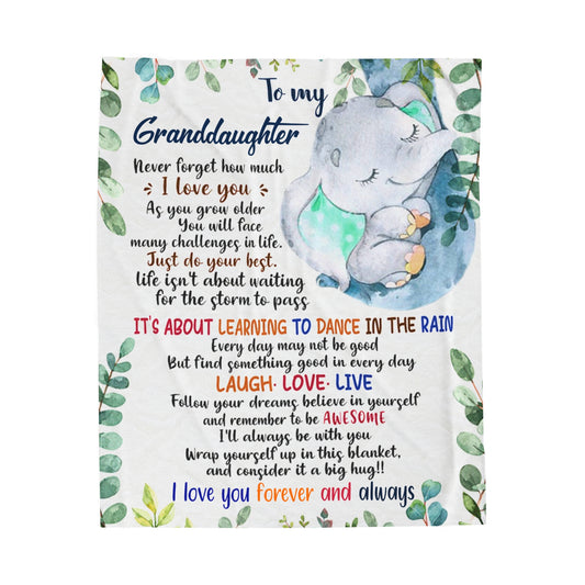 🌟 Grandma’s Hug: A Custom Velveteen Blanket for Your Precious Granddaughter 🌟