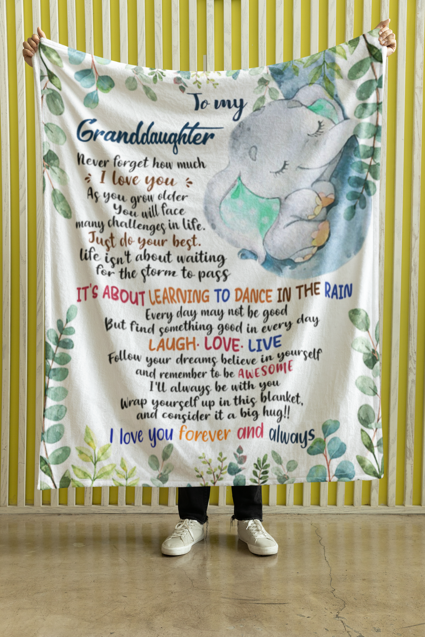 🌟 Grandma’s Hug: A Custom Velveteen Blanket for Your Precious Granddaughter 🌟