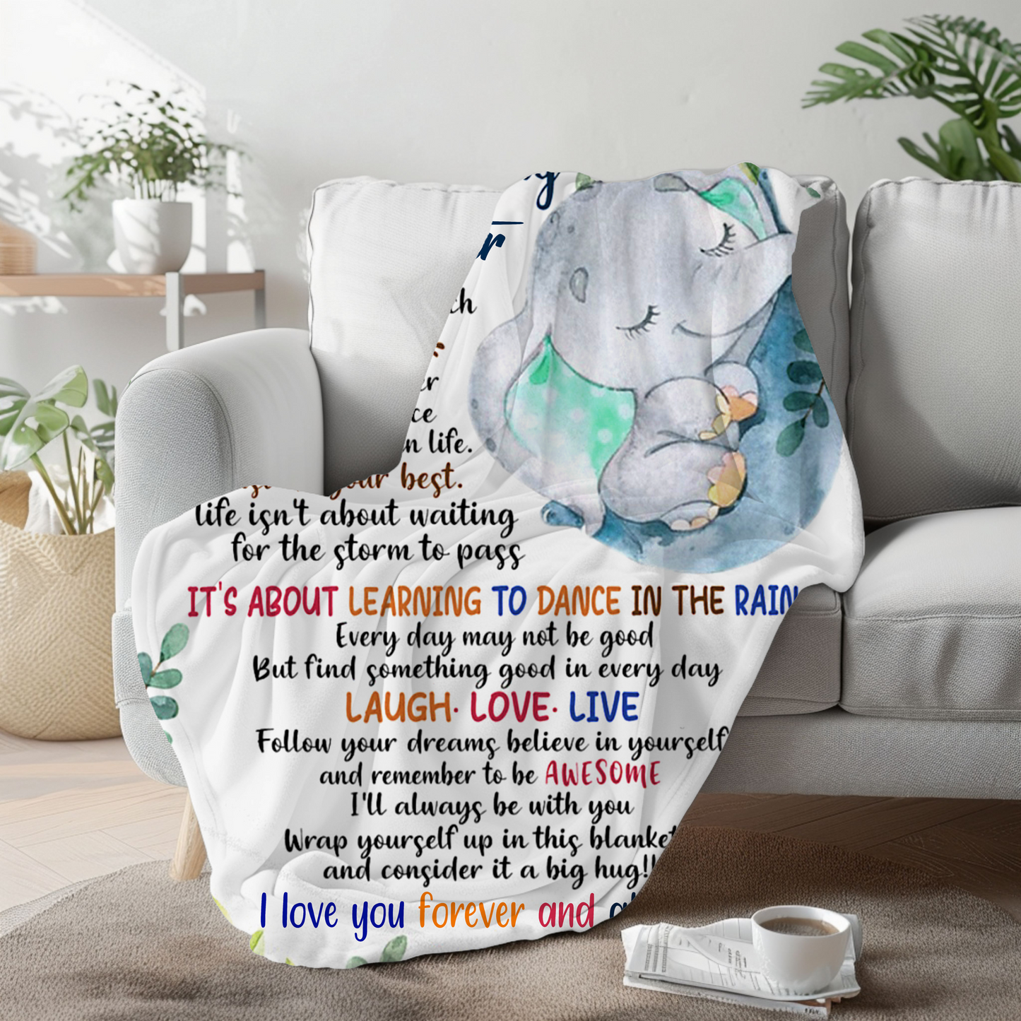 🌟 Grandma’s Hug: A Custom Velveteen Blanket for Your Precious Granddaughter 🌟