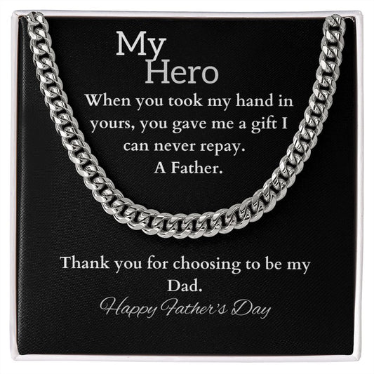 Cuban Link Chain Necklace | Father's Day Necklace | To My Dad Gift | Gift From Son | Bonus Dad Gift | Father's Day Jewelry | Necklace For Dad