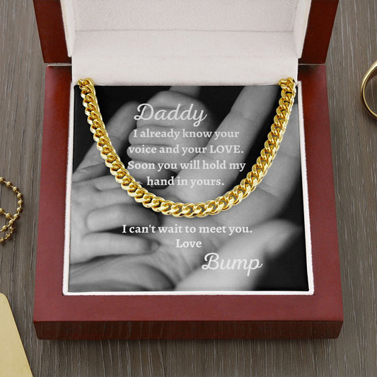 Cuban Link Chain Necklace | Father's Day Necklace | To My Dad Gift | Gift From Unborn Baby | Future Dad Gift | Father's Day Jewelry | Necklace For Dad