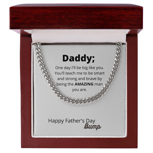 Cuban Link Chain Necklace | Father's Day Necklace | To My Dad Gift | Gift From Unborn Baby | Future Dad Gift | Father's Day Jewelry | Necklace For Dad