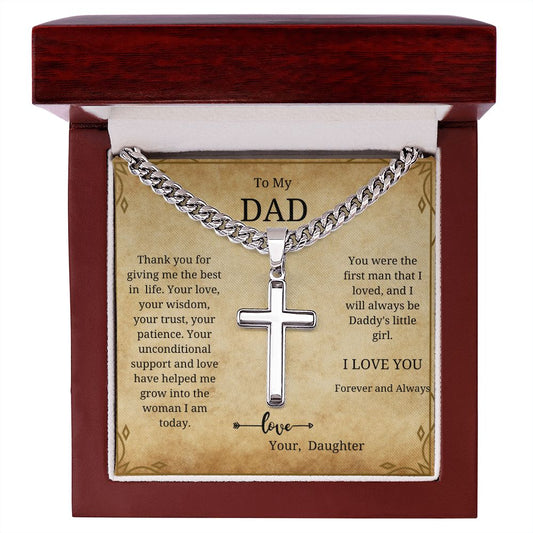 To My Dad from Daughter Necklace | Gift for Fathers Day | Birthday | Appreciation