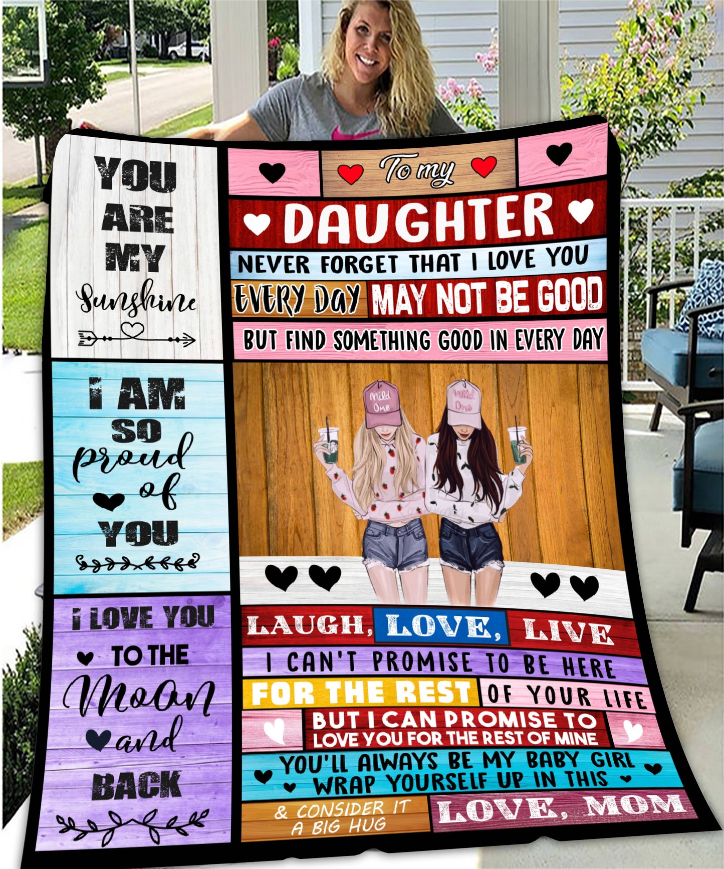 For My Daughter: A Cozy Blanket of Love and Warmth | Plush Fleece - 50x60