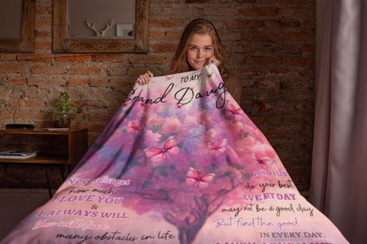 Grandma's Embrace | Silky Snuggle Blanket for Your Beloved Granddaughter